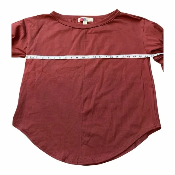 FREE PEOPLE BEACH LONG SLEEVE TOP RUST SIZE SMALL - Picture 4 of 4